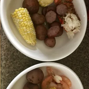 Great shrimp and lobster boil today