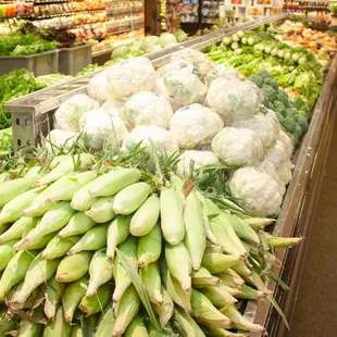 a display of fresh produce