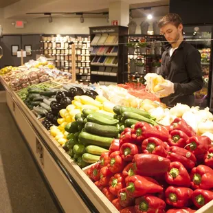 a woman in a grocery store