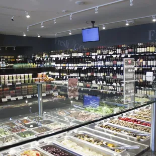 a deli counter in a grocery store