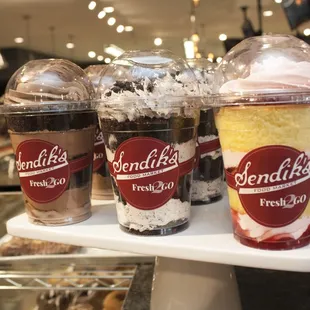 a variety of desserts