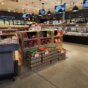 the inside of a grocery store