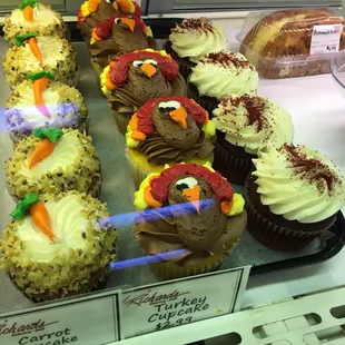Holiday cupcakes in the bakery section