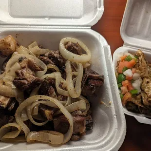 Lamb and side of cabbage