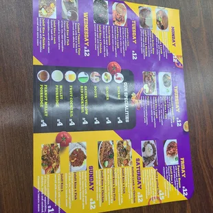 The printed menu...ask about other things they might have