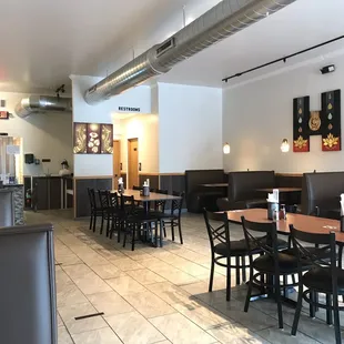 the dining area of a restaurant