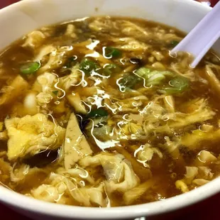 Hour and Sour soup with egg
