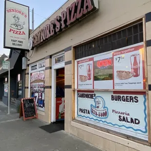 the front of the restaurant