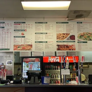menus on the wall