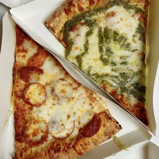 Pepperoni &amp; Pesto Slice