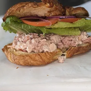 Tuna sandwich on a Croissant