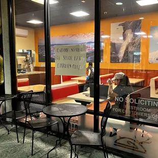 Outside dining