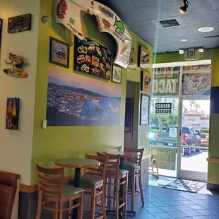 the interior of a mexican restaurant