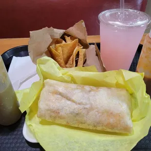 Spicy Grilled Fish Burrito Combination $14