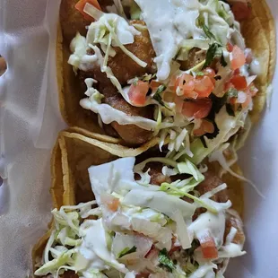 Baja shrimp tacos