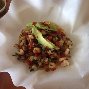 Shrimp Ceviche Tostada