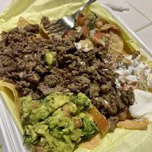 Carne asada nachos