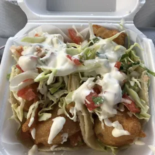 Shrimp and fish taco