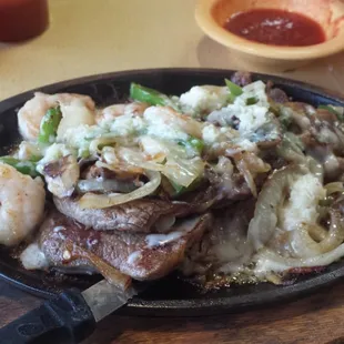 Guadalajar a Steak Plate... comes with Rice, beans, salad &amp; tortillas