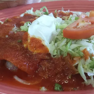 Enchiladas Primavera.... 4 enchiladas (chicken, cheese, beef &amp; bean)