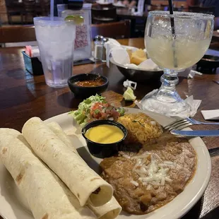 Tacos Al Carbon and happy hour Margaritas