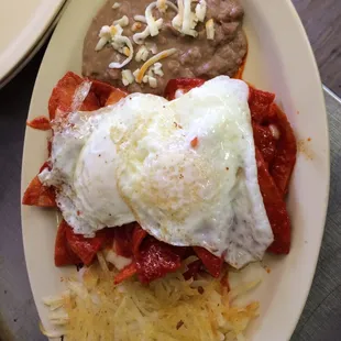 Chilaquiles Montados Rojos