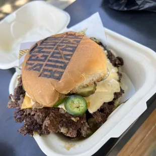 Classic smash with added jalapeño