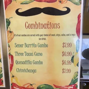 Description of items offered.