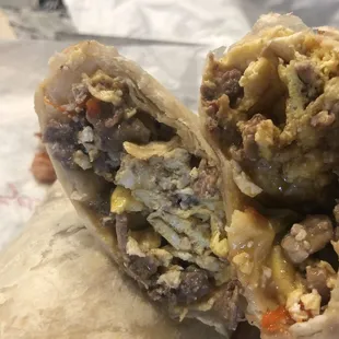 Regular Steak and Eggs Breakfast Burrito