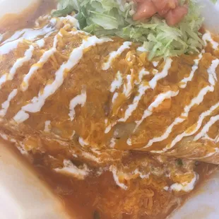 a plate of enchiladas