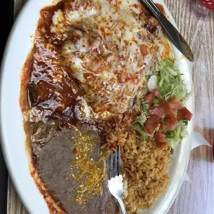 Cheese Enchilada Plate - qué bueno!