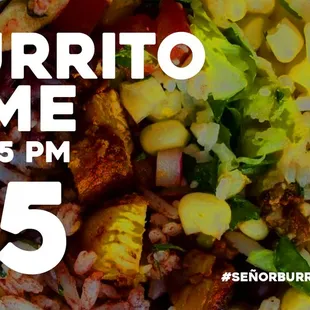 Burrito time!, 3 to 5 pm!