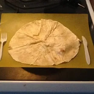 A gigantic flour tortilla, for burritos only!