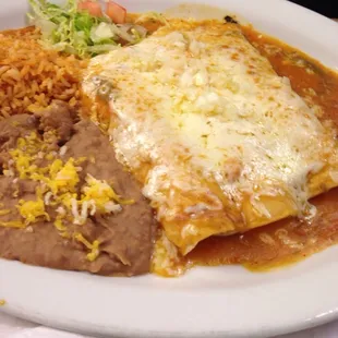 Chicken Enchilida plate