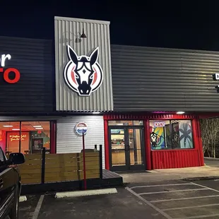 Front of restaurant and drive thru option