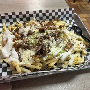 Campechana Fries ( Good with some habanero salsa)
