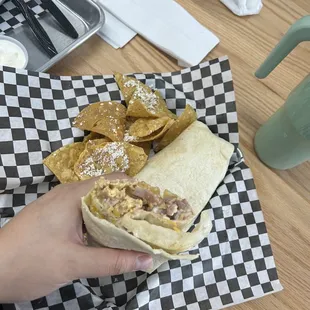 Steak and Bacon Breakfast Burrito