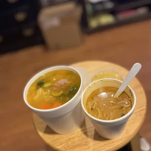 Albóndigas Soup and Fideo Soup