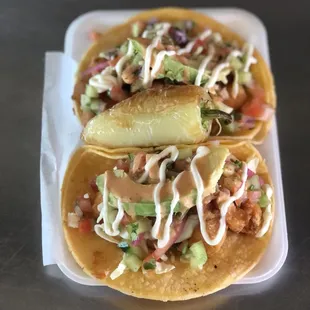 Fish or shrimp beer batter tacos