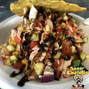 Ceviche tostada