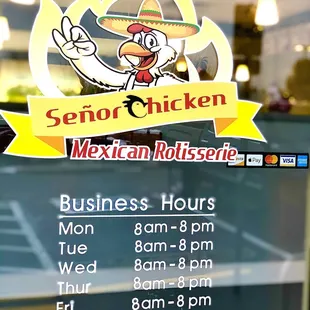 Store front , hours