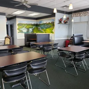 Seating area - no tables are blocked off