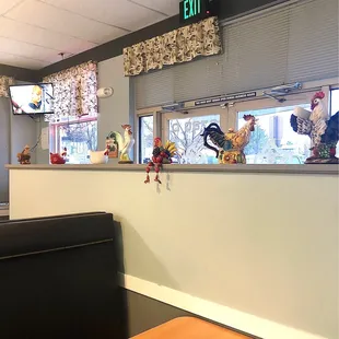 Inside , lots of chickens