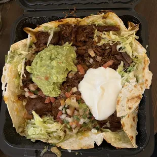 Quesadilla loca with barbacoa