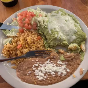 Mediocre shrimp enchiladas