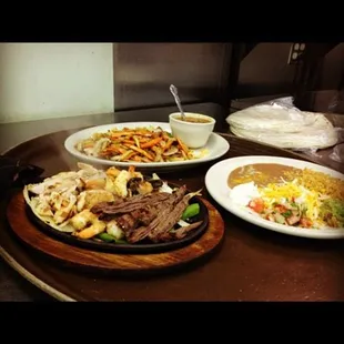 Great Fajitas, enchiladas, tamales, and queso.
