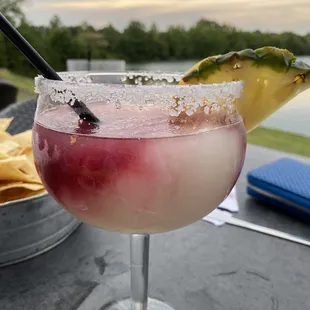 Frozen Margarita with a splash of sangria