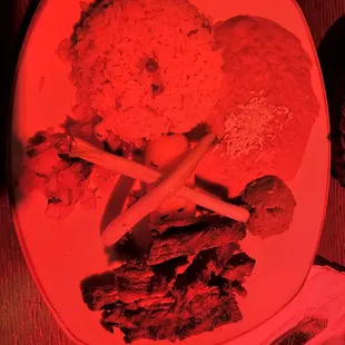 a plate of food on a table