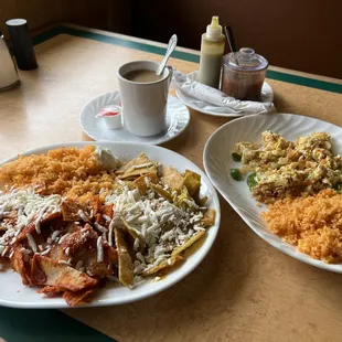two plates of mexican food