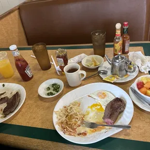 New York steak and egg breakfast